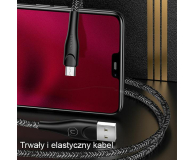 USAMS Kabel pleciony U41 microUSB 3m 2A czerwony - 1569119 - zdjęcie 3